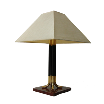 Modernistyczna lampa stołowa z lat 70. – widok ogólny